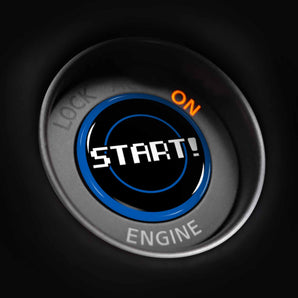 START! Nissan GT-R Push Start Button Overlay 2007-2024 R35 NISMO T-Spec Track Edition and More - 8 Bit Gamer Style