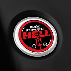 Unleash HELL - Nissan Start Button Cover Overlay fits 2019-2024 Sentra Altima Kicks Rogue Versa, 13-2021 Pathfinder and More