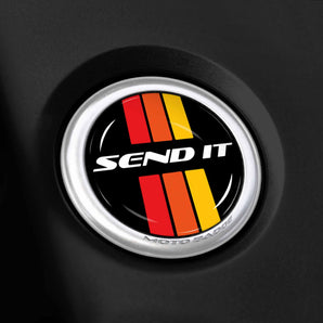 SEND IT Retro Nissan Start Button Overlay Cover fits 2019-2024 Sentra Altima Kicks Rogue Versa, 13-2021 Pathfinder and More
