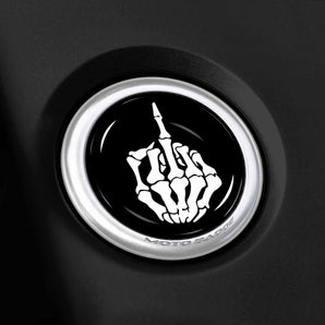 Middle Finger - Nissan Skeleton Start Button Cover fits 2019-2024 Sentra Altima Kicks Rogue Versa, 13-2021 Pathfinder and More