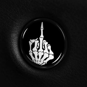 Middle Finger Nissan Frontier Skeleton Start Button Cover fits 2022-2024 S, SV and More