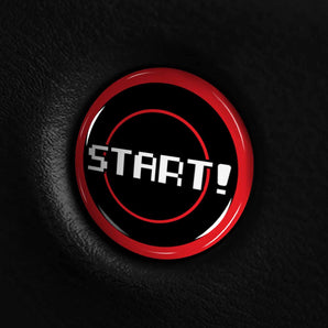 START! GR Supra Push Start Button Overlay for Toyota GR Supra MKV, 45th Anniversary, A90 A91 5th Gen - 8 Bit Gamer Style
