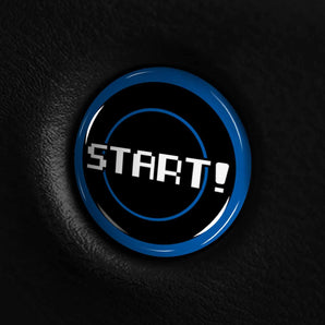 START! GR Supra Push Start Button Overlay for Toyota GR Supra MKV, 45th Anniversary, A90 A91 5th Gen - 8 Bit Gamer Style
