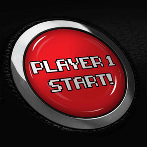 Player 1 START - Volvo XC40 Start Button Cover Fits R-Design, Ultimate Pure, Recharge Inscription Momentum- 8 Bit Gamer Style