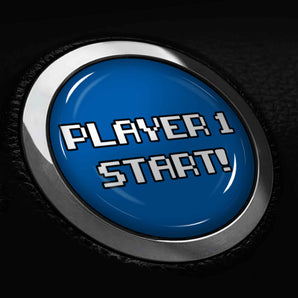 Player 1 START - Volvo XC40 Start Button Cover Fits R-Design, Ultimate Pure, Recharge Inscription Momentum- 8 Bit Gamer Style