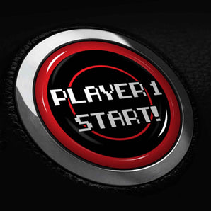 Player One START - Volvo XC40 Start Button Cover Fits R-Design, Ultimate Pure, Recharge Inscription Momentum - 8 Bit Gamer Style