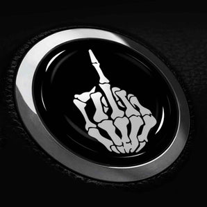 Middle Finger - Volvo XC40 Skeleton Start Button Cover Fits R-Design, Ultimate Pure, Recharge Inscription Momentum